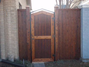 Custom gate with angled door